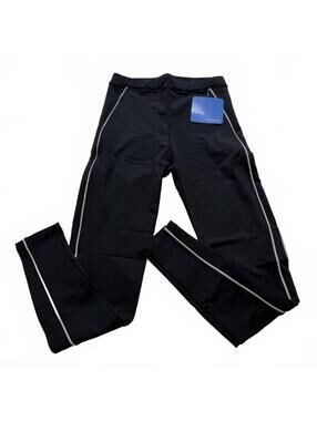 TERRY Black Womens Reflective‎ Running  Tights Leggings Pants SZ XS NWT